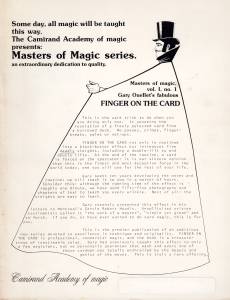 Cover Image for Finger on the Card