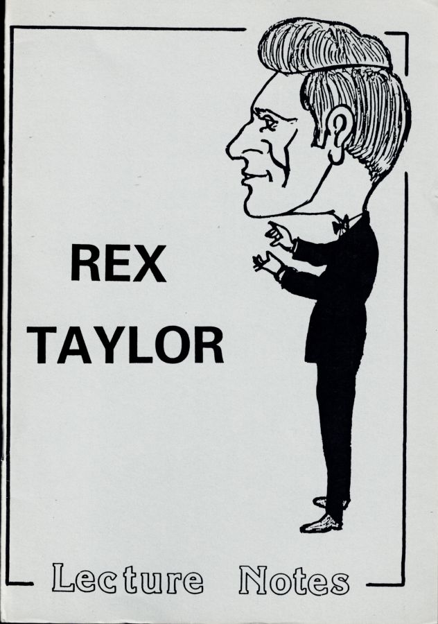 Rex Taylor Lecture Notes