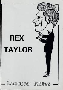 Cover Image for Rex Taylor Lecture Notes