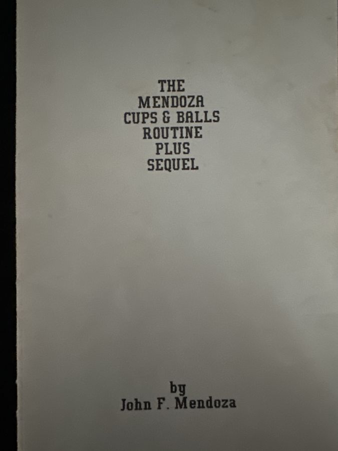 The Mendoza Cups & Balls Routine Plus Sequel