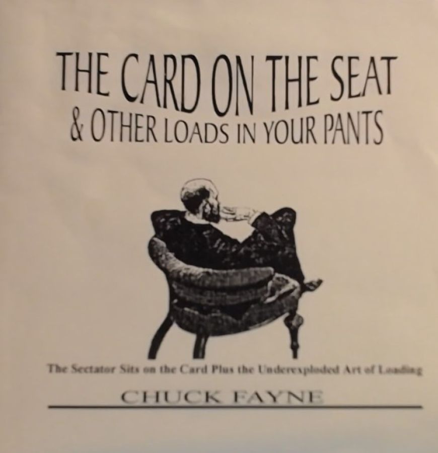 The card on the seat & other loads in your pants