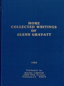 Cover Image for More Collected Writings of Glenn Gravatt