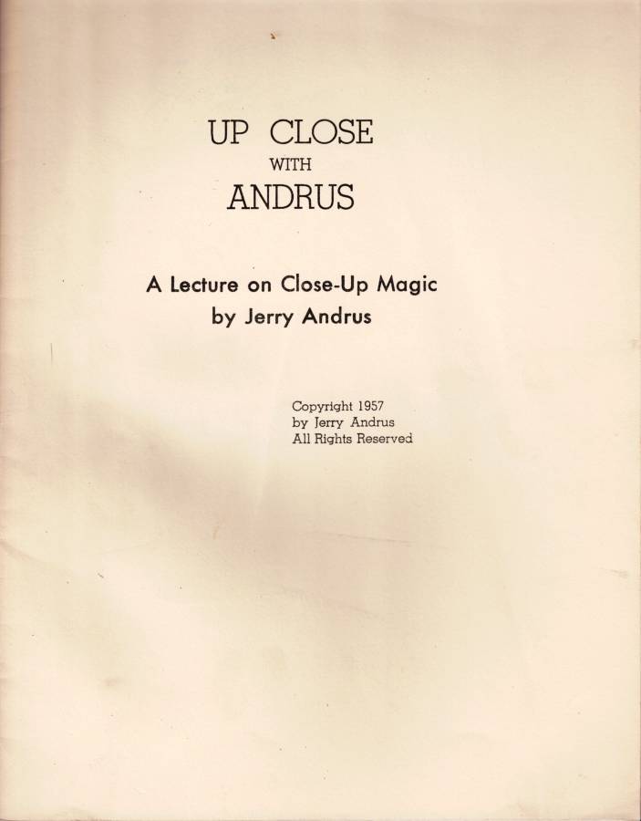 Up Close with Andrus