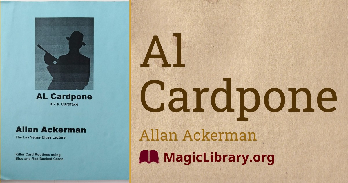 Al Cardpone • MagicLibrary.org
