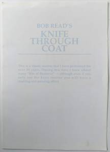 Cover Image for Bob Read's Knife Through Coat