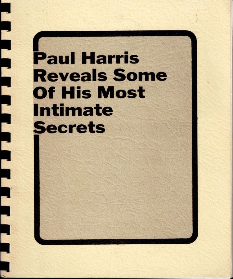 Paul Harris Reveals Some of His Most Intimate Secrets