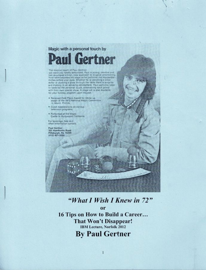 What I Wish I Knew in '72