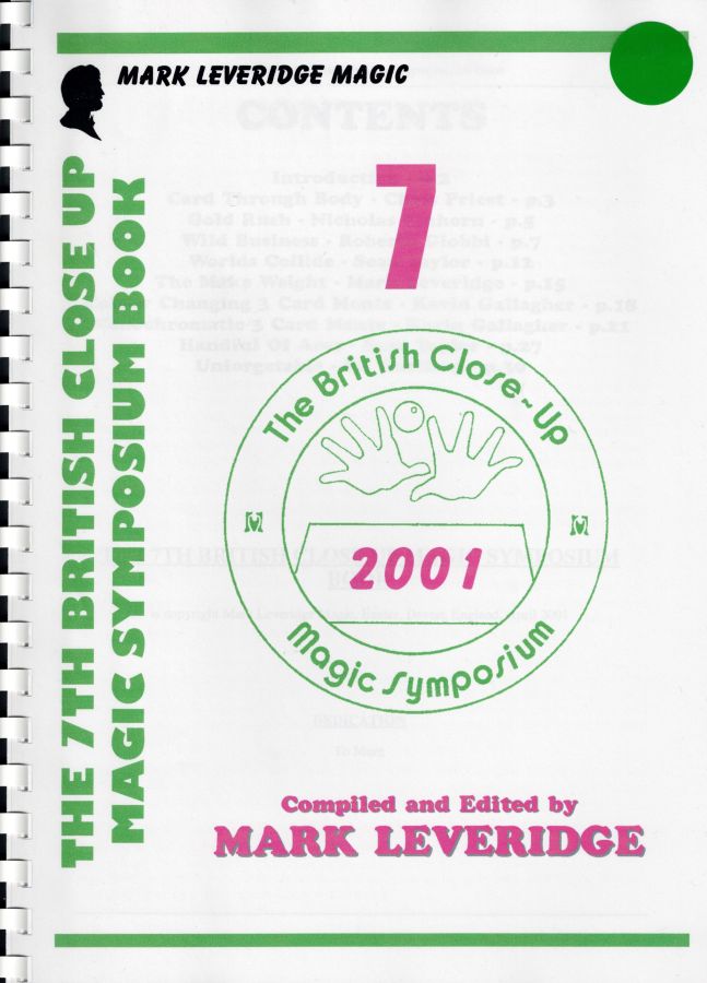 The 7th British Close Up Magic Symposium Book